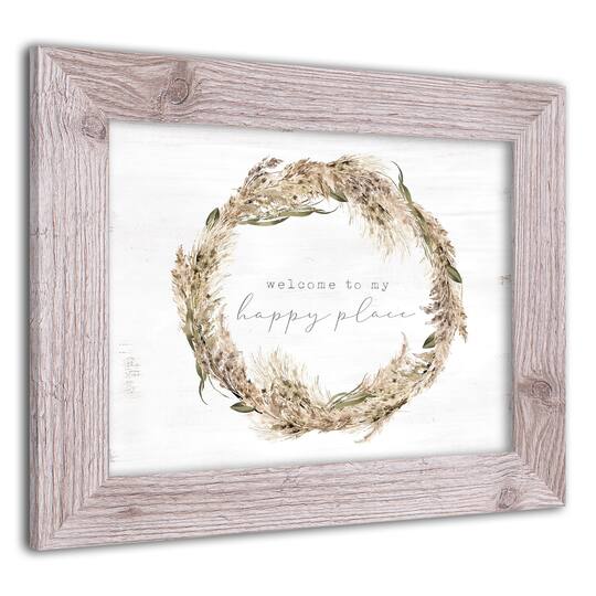 Pampas Wreath Western Framed Print